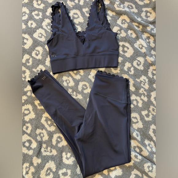 IVL collective scallop set leggings and bra set 4/6 - Picture 5 of 7